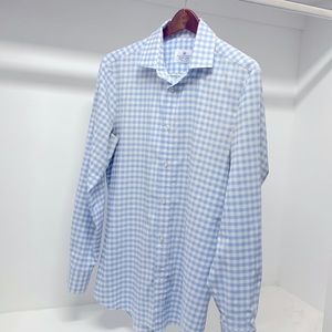 Blue Checked Mizzenmast + Main Performance Dress Shirt